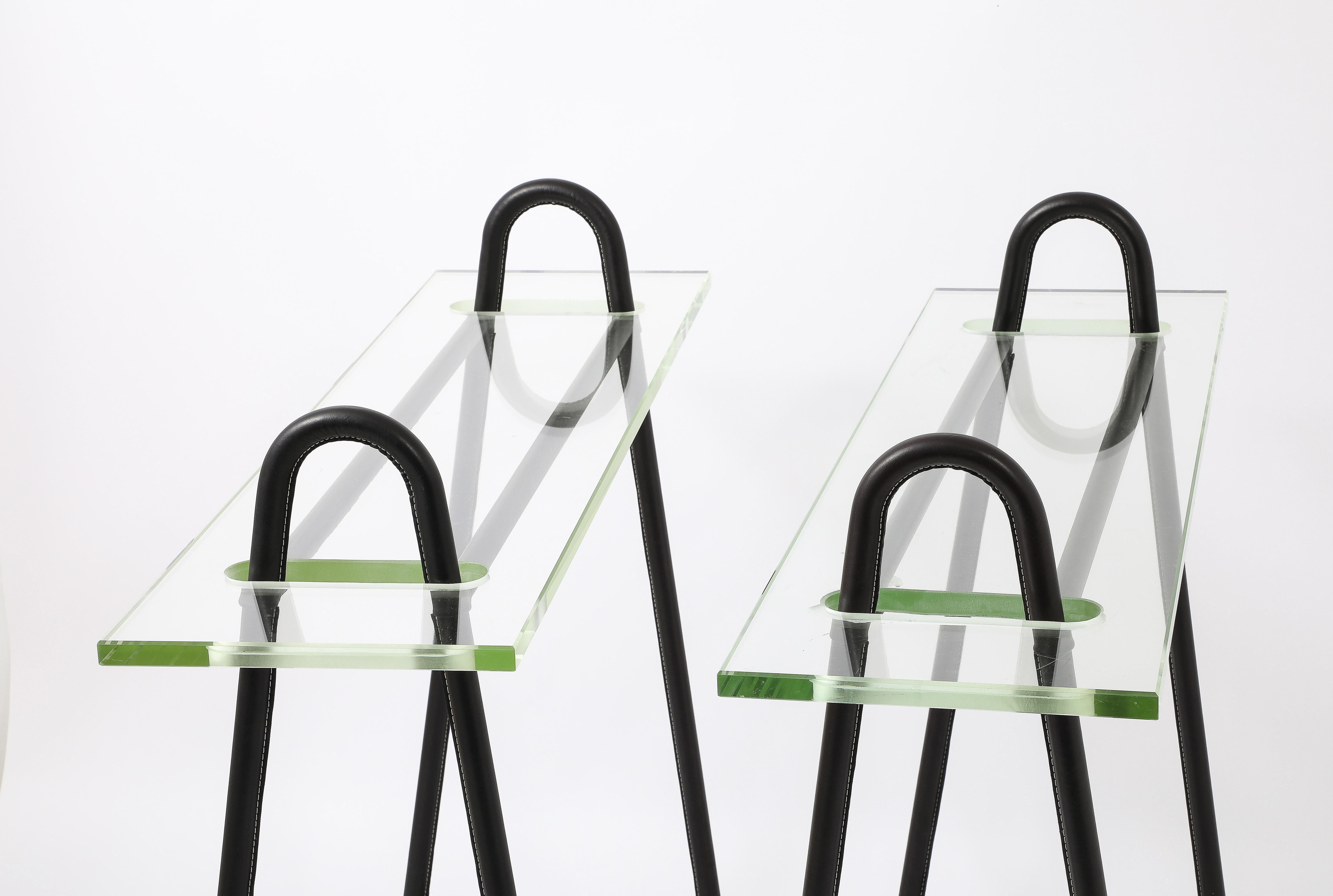 Consoles Trestles de Jacques Adnet, France, années 1950 en vente 3