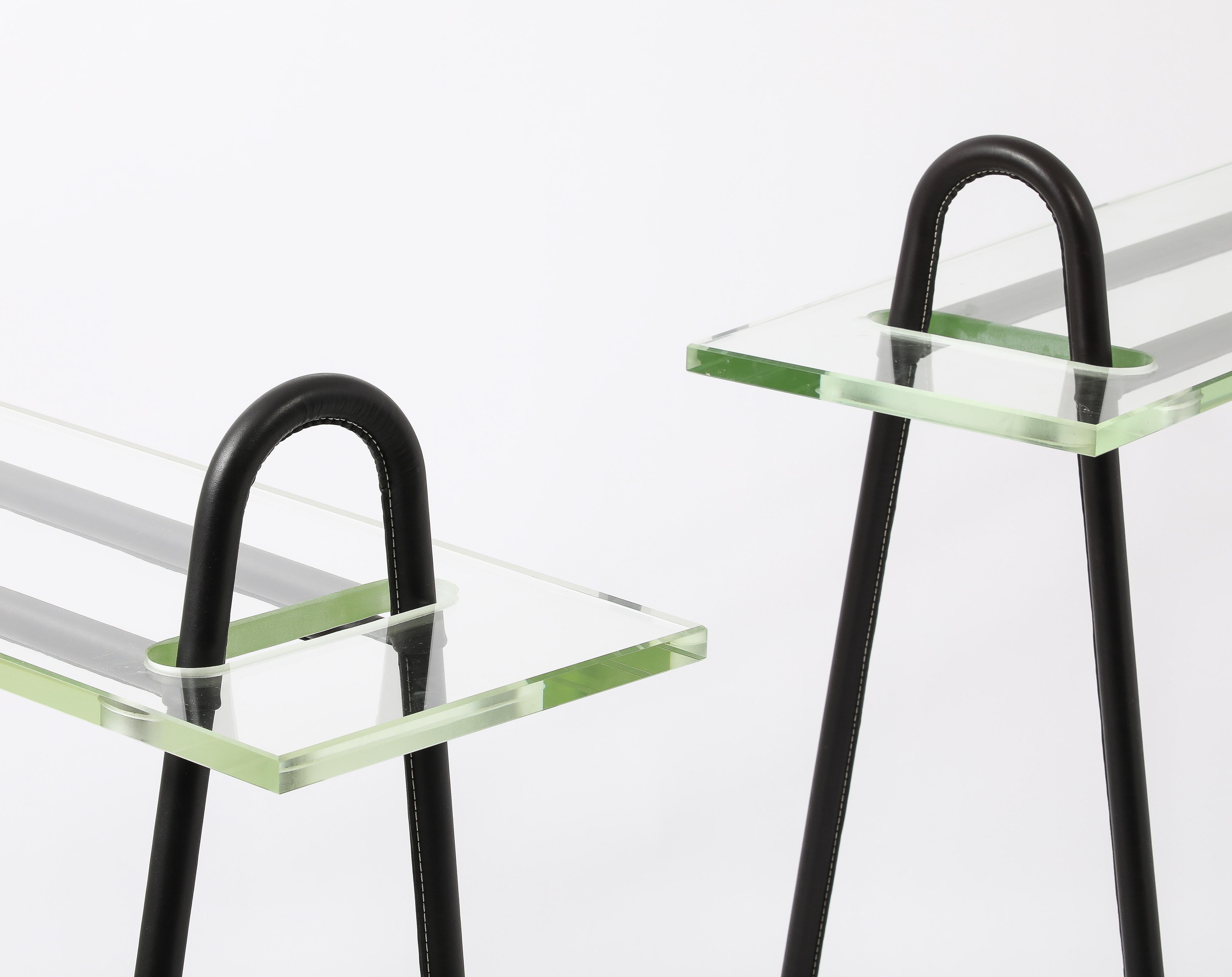 Consoles Trestles de Jacques Adnet, France, années 1950 en vente 4