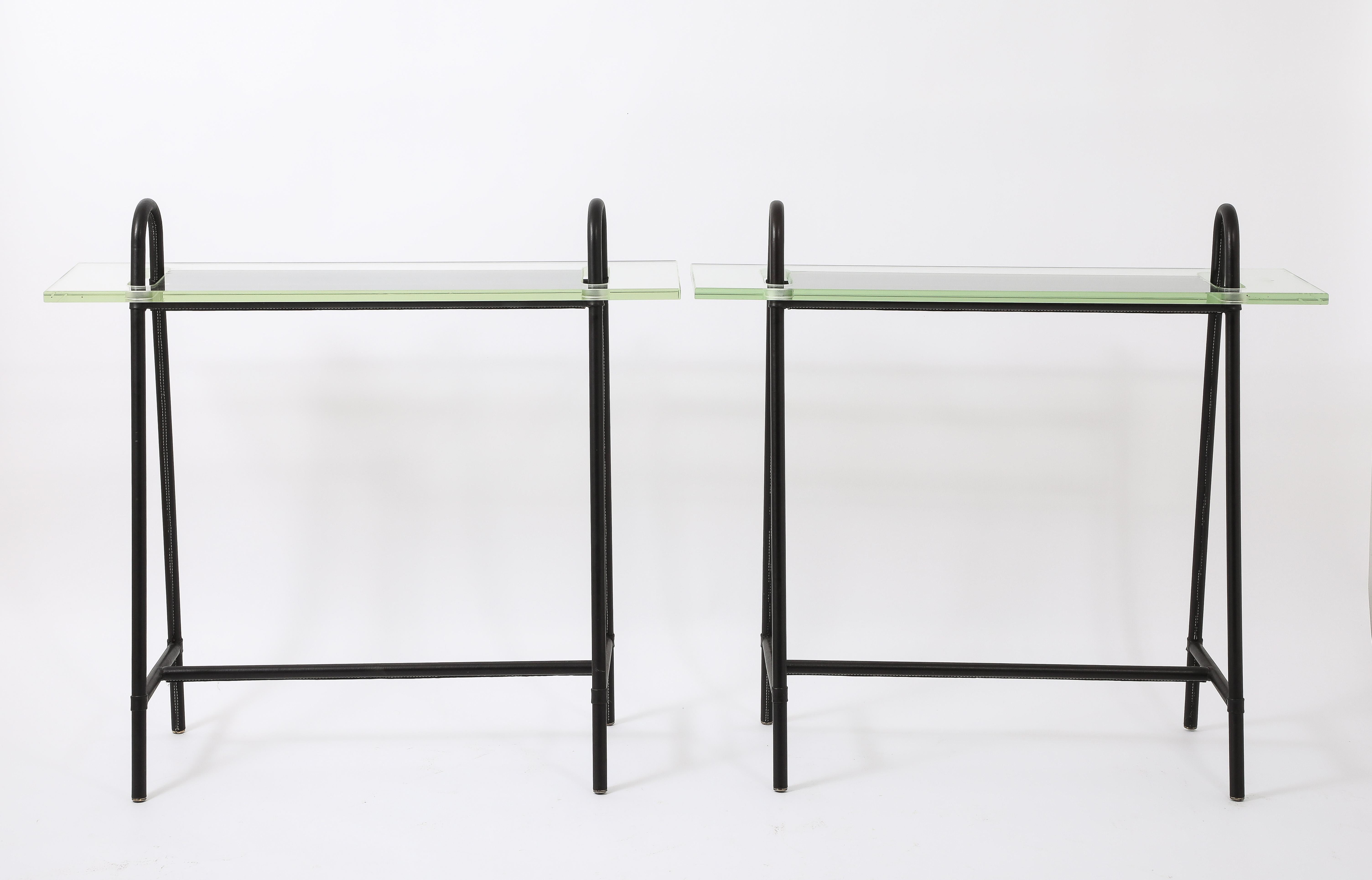Consoles Trestles de Jacques Adnet, France, années 1950 en vente 5