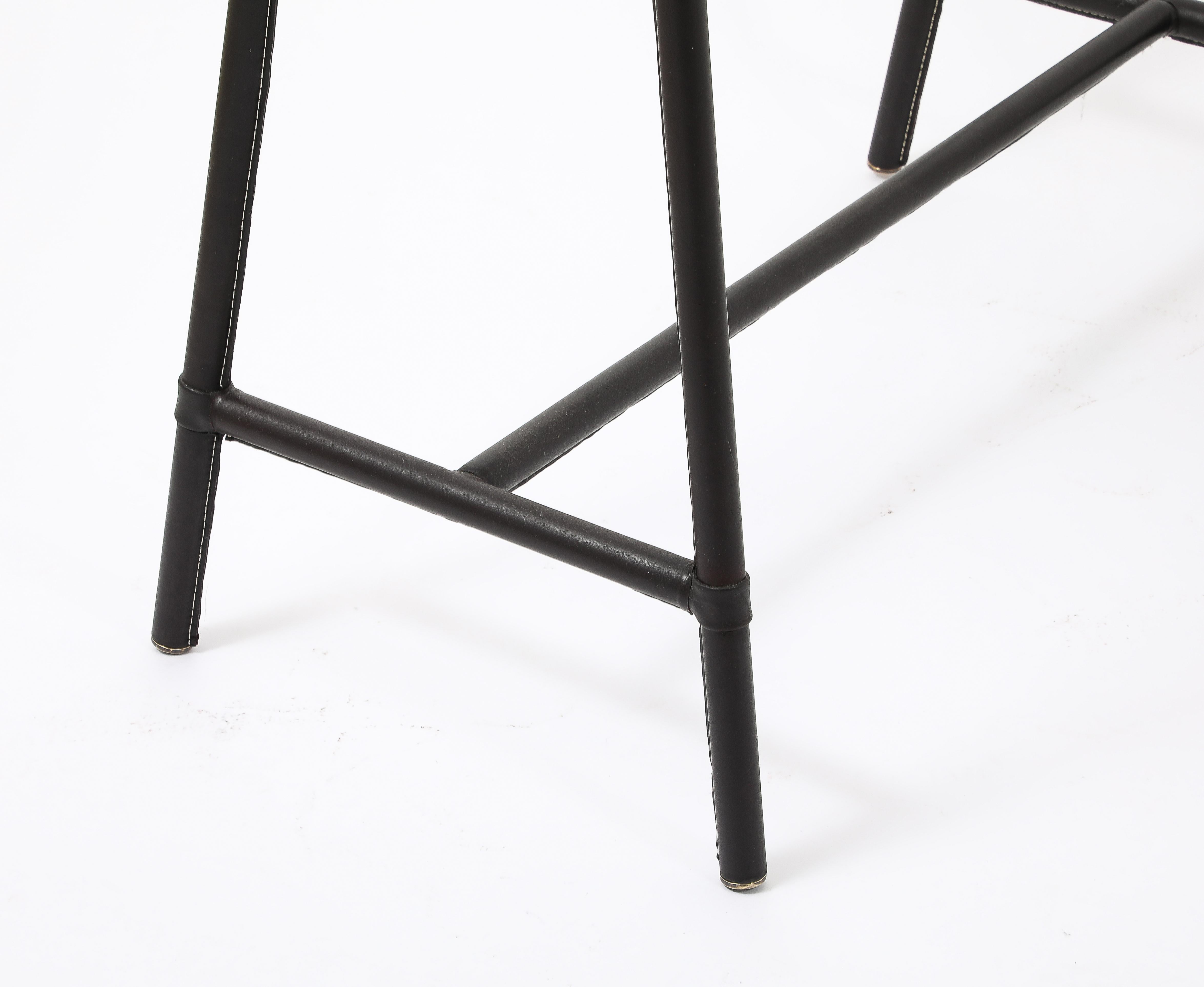 Laiton Consoles Trestles de Jacques Adnet, France, années 1950 en vente