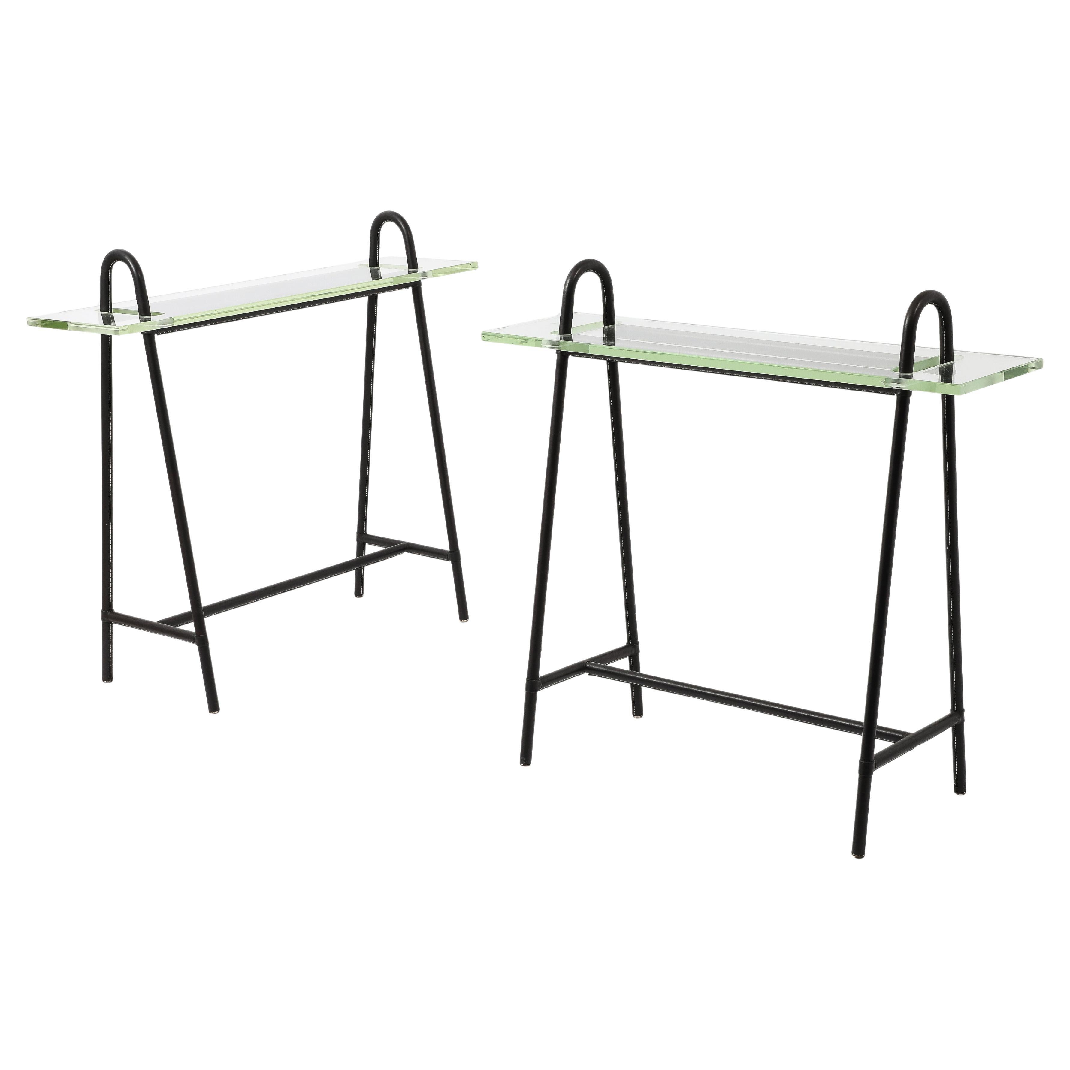 Consoles Trestles de Jacques Adnet, France, années 1950 en vente