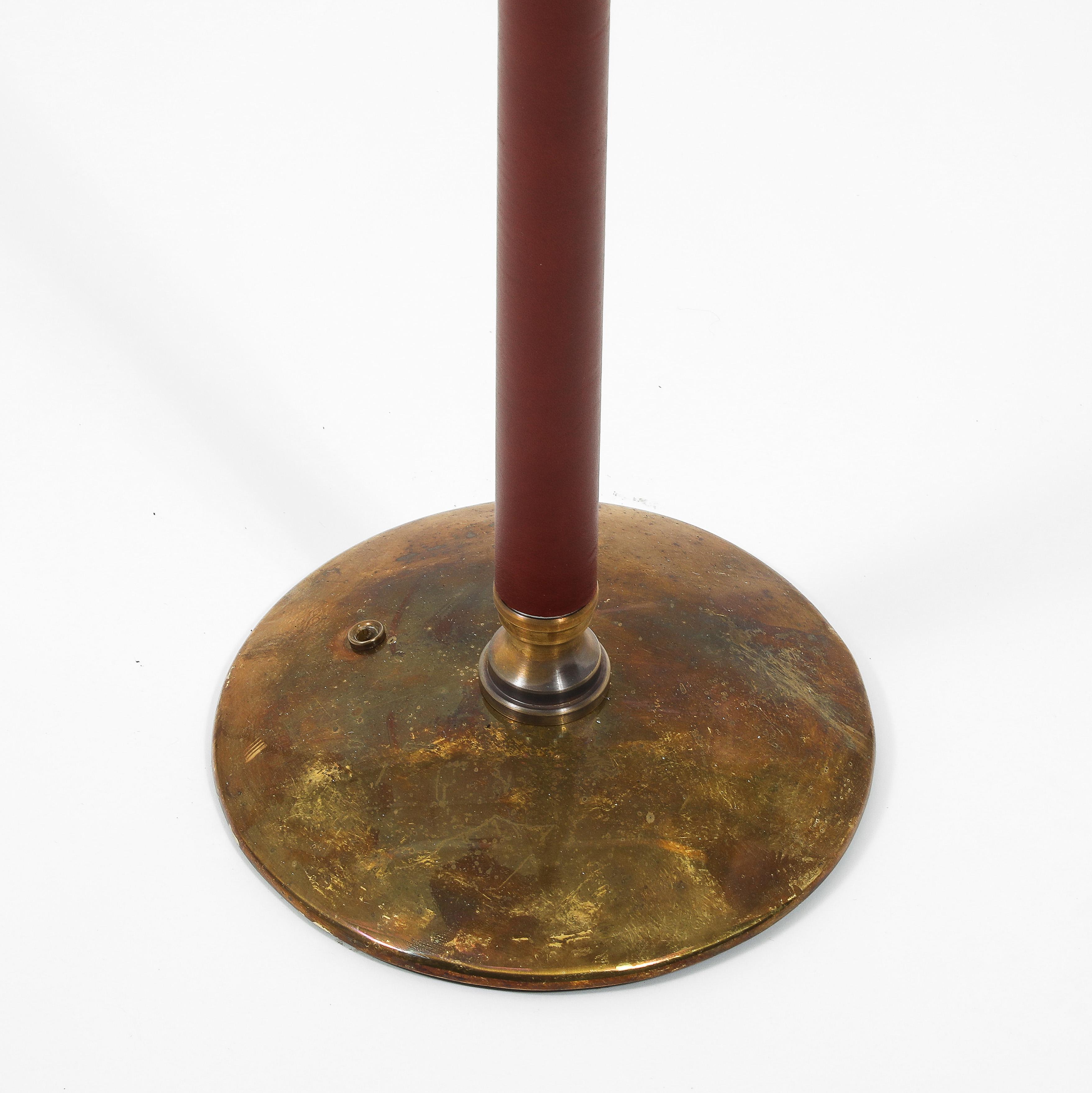 Jacques Adnet Triple Head Floor Lamp, France 1950's In Good Condition For Sale In New York, NY