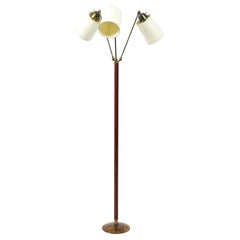 Jacques Adnet Triple Head Floor Lamp, France 1950's