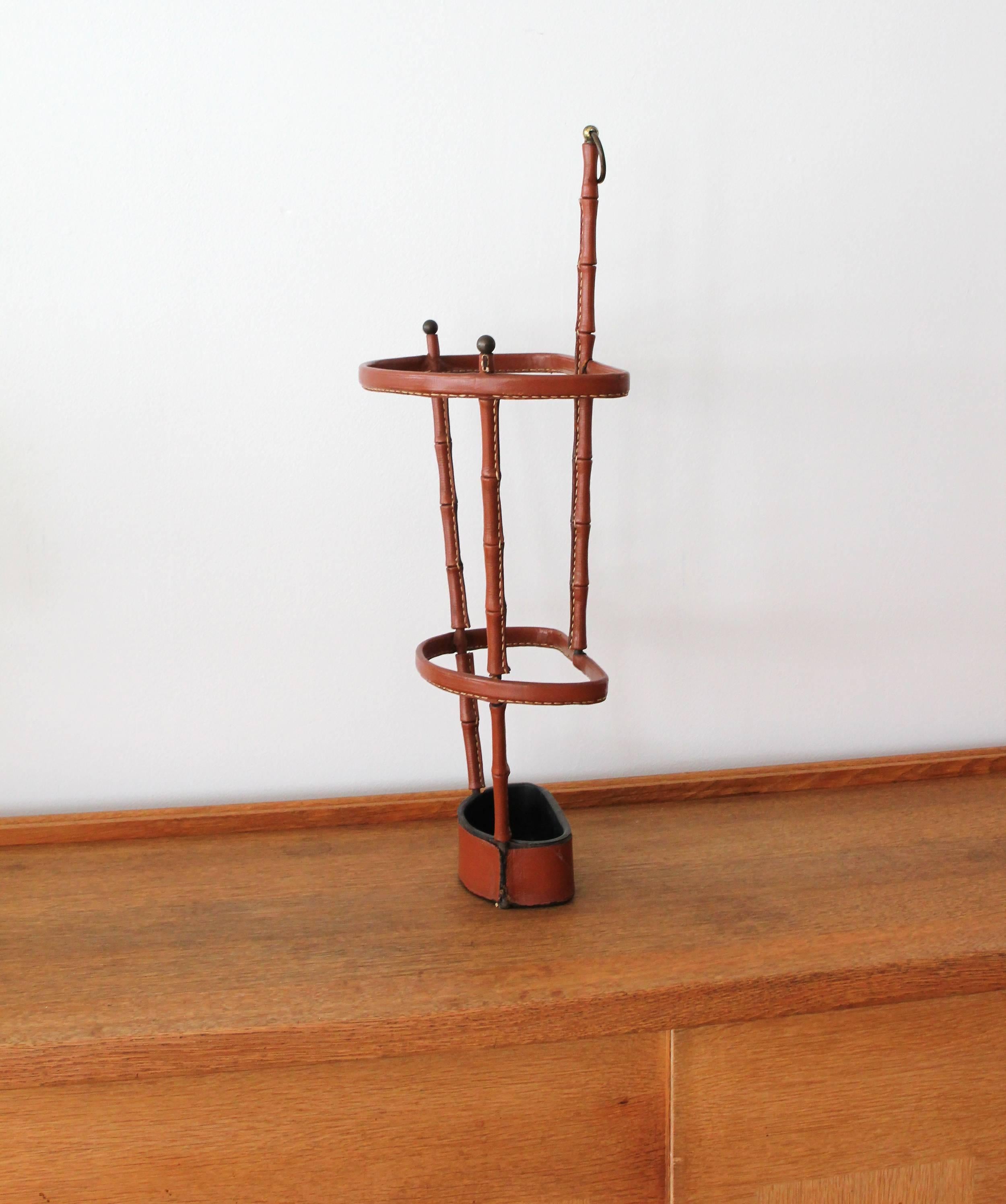 French Jacques Adnet Umbrella Stand