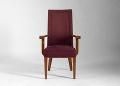 Jacques Adnet, Upholstered Armchair, France, circa 1955