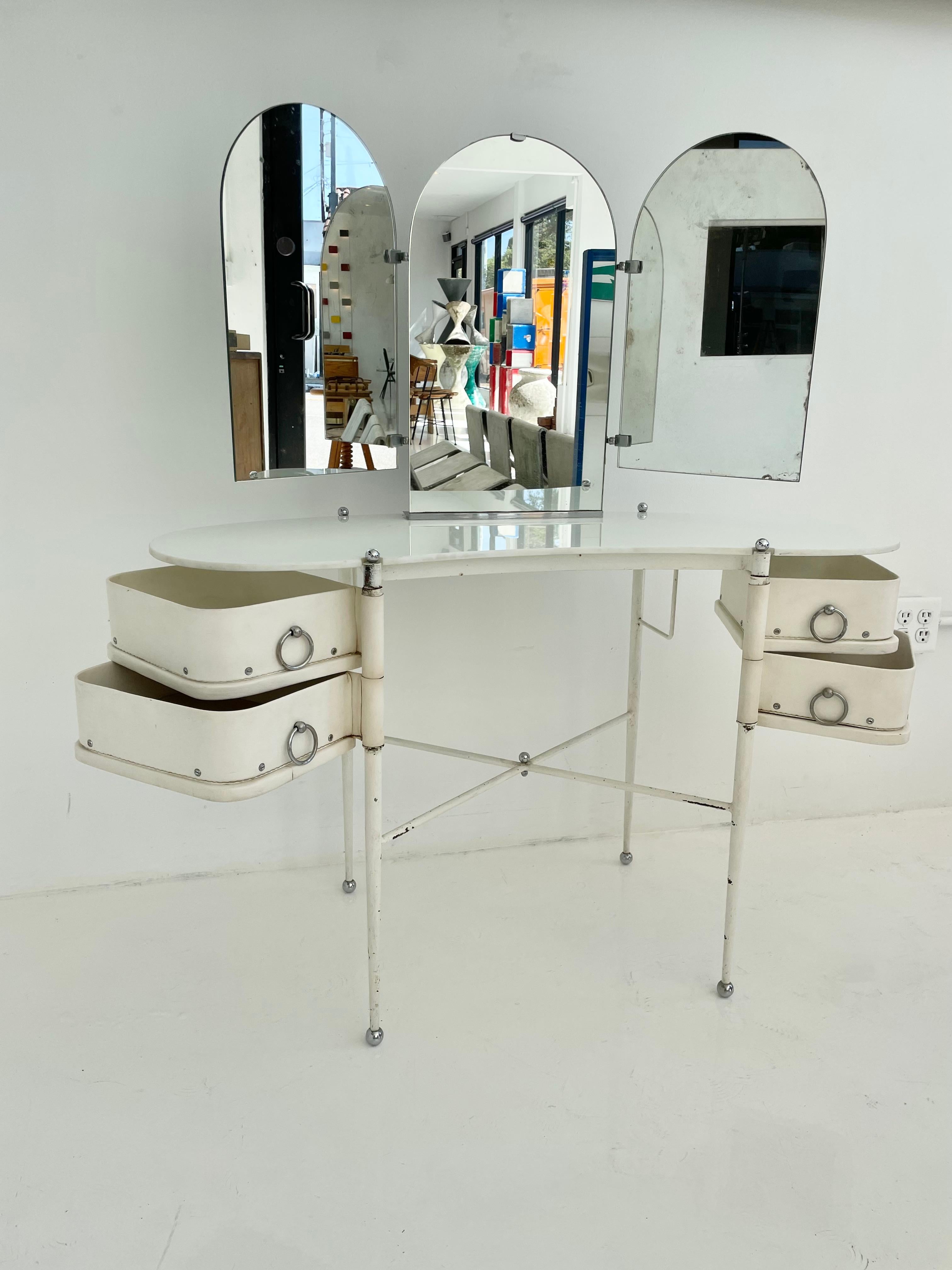 Jacques Adnet Vanity, 1950s France In Good Condition In Los Angeles, CA