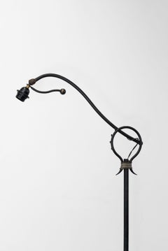 Jacques Adnet Vintage Floor Lamp, Wrought Iron, Mid-Century Design