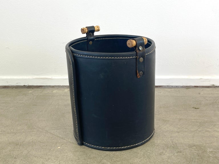 French Jacques Adnet Waste Basket