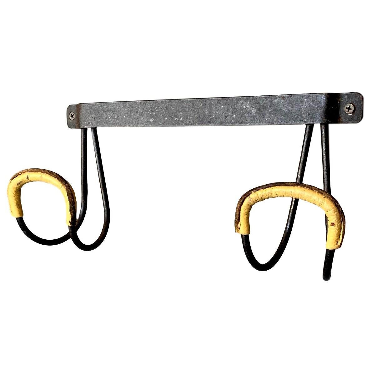 Jacques Yellow Leather Coat Rack at 1stDibs