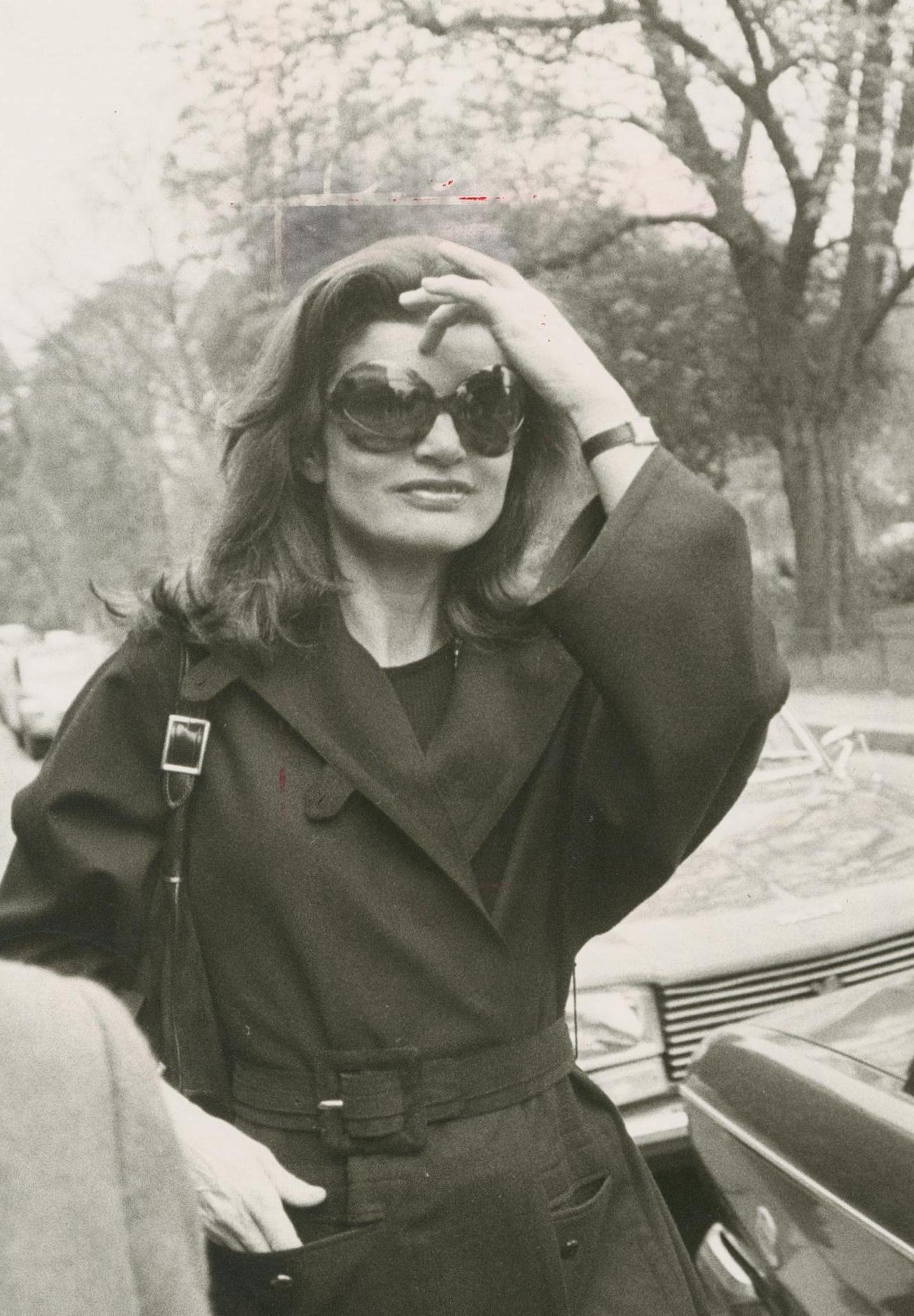 Jackie Onassis, Black and White Photography,  ca. 1970s - Modern Art by Jacques Alexandre