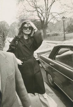 Jackie Onassis, photographie en noir et blanc,  ca. 1970s