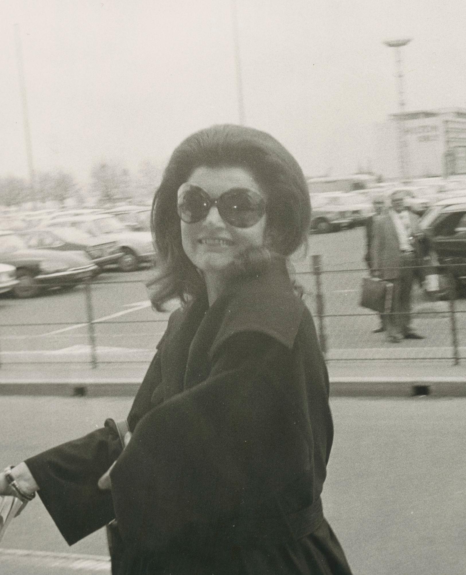 Jackie Kennedy Onassis, Black and White, Paris, 1950s, 30 x 20, 2 cm - Photograph by Jacques Alexandre