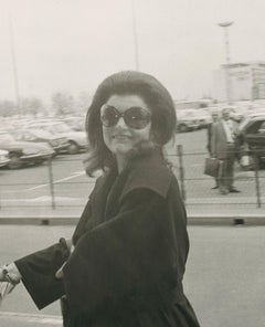 Jackie Kennedy Onassis, Black and White, Paris, 1950s, 30 x 20, 2 cm