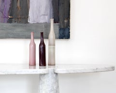 Jacques and Dani Ruelland French Ceramic Bottle Aubergine Glaze