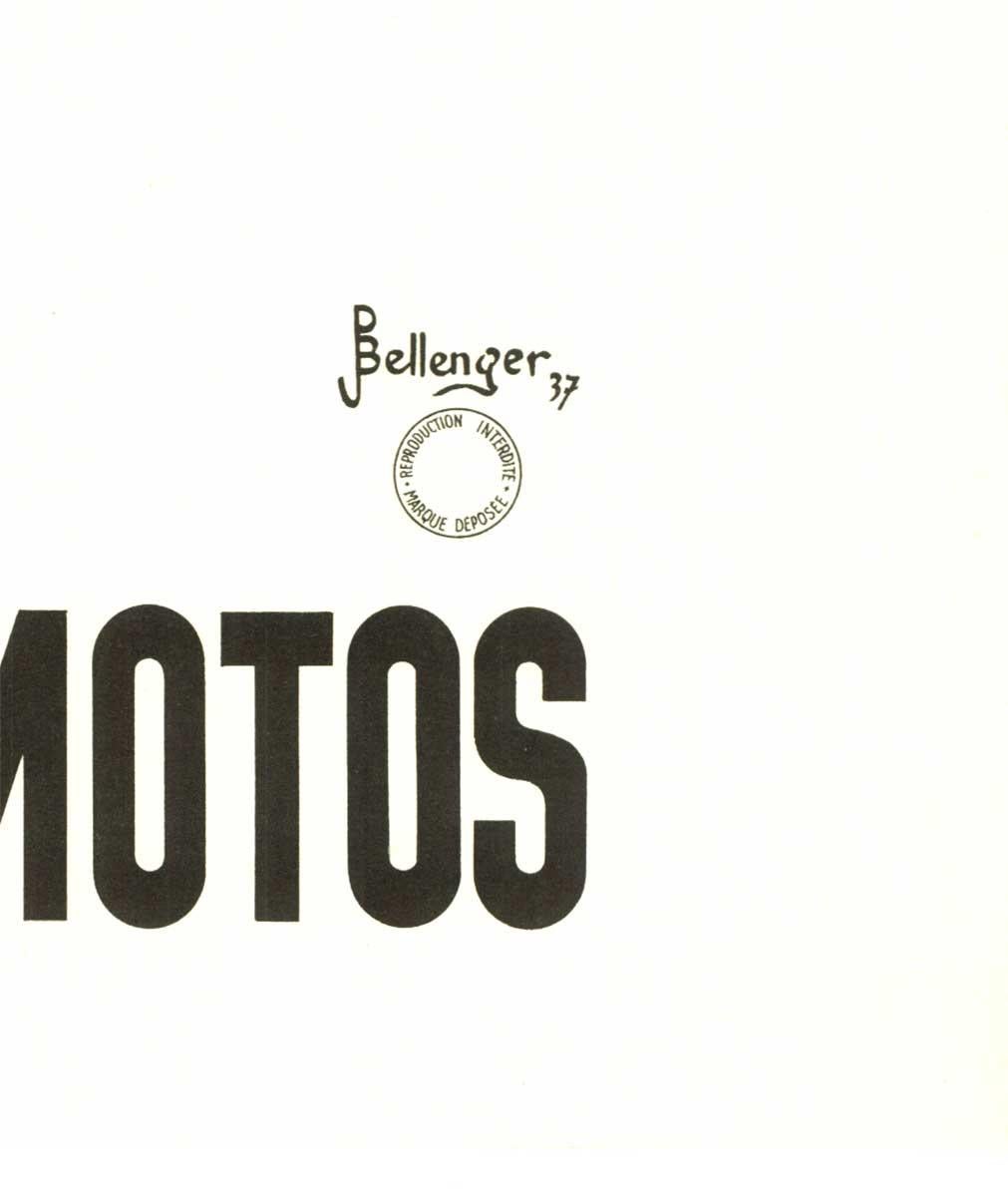 Cicli Originali Favor Motos  Poster francese d'epoca su biciclette e motociclette - Portrait Print Bianco di Jacques & Pierre Bellenger