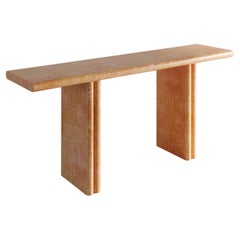 Jacques Apricot Orange Console Table in Bird's Eye Maple by Fred&Juul