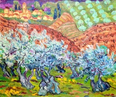 Les Oliviers, Post Impressionist Southern French Rural Landscape