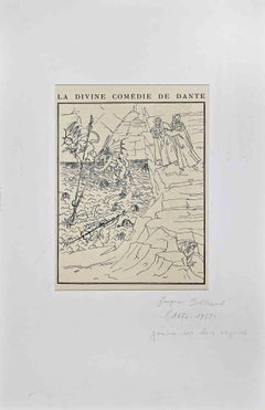 L'enfer de Dante - Gravure sur bois de J. Beltrand - Début du 20e siècle