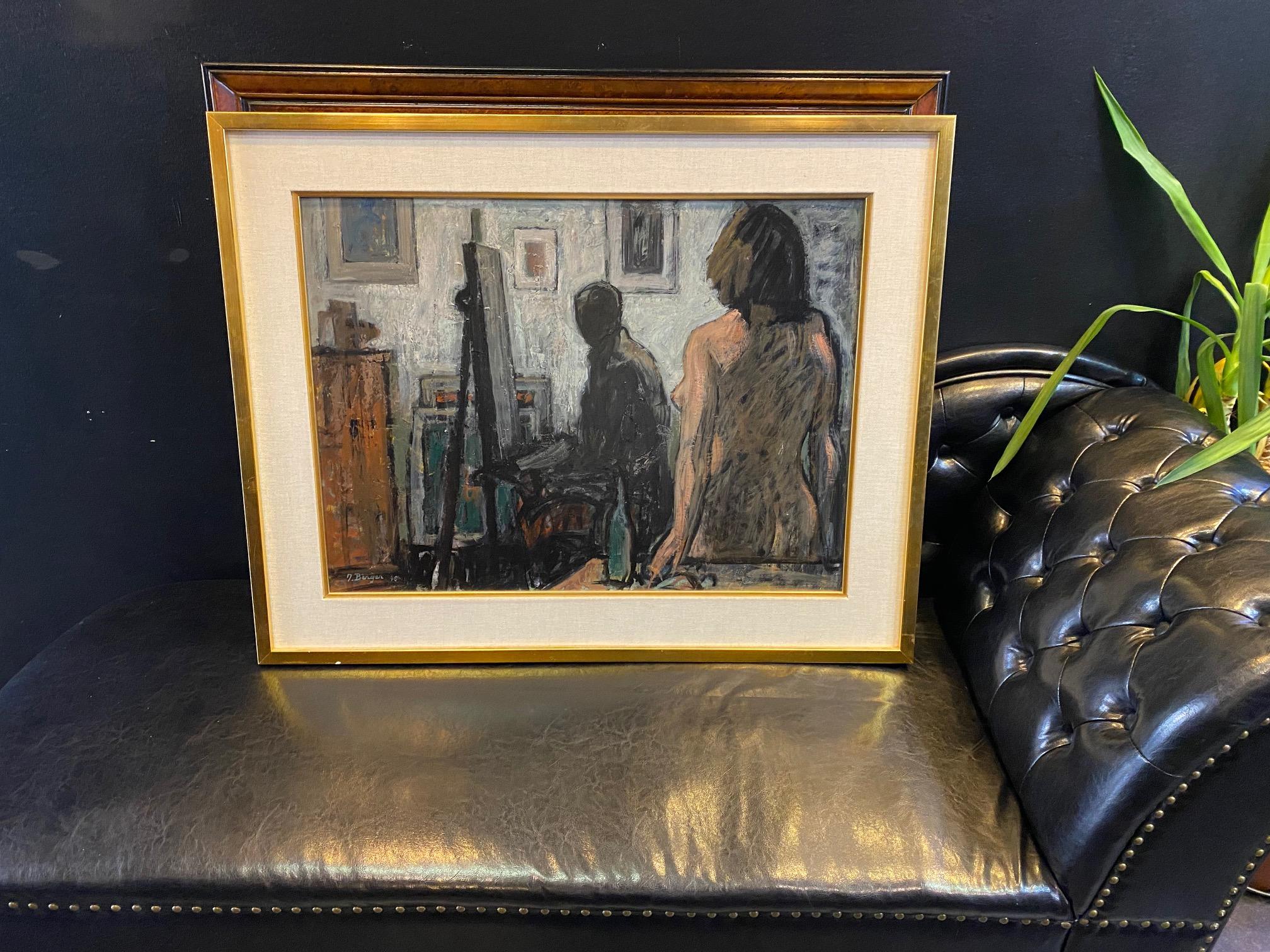 L'officina (1946) di Jacques Berger - Olio su tavola 53x71 cm 7