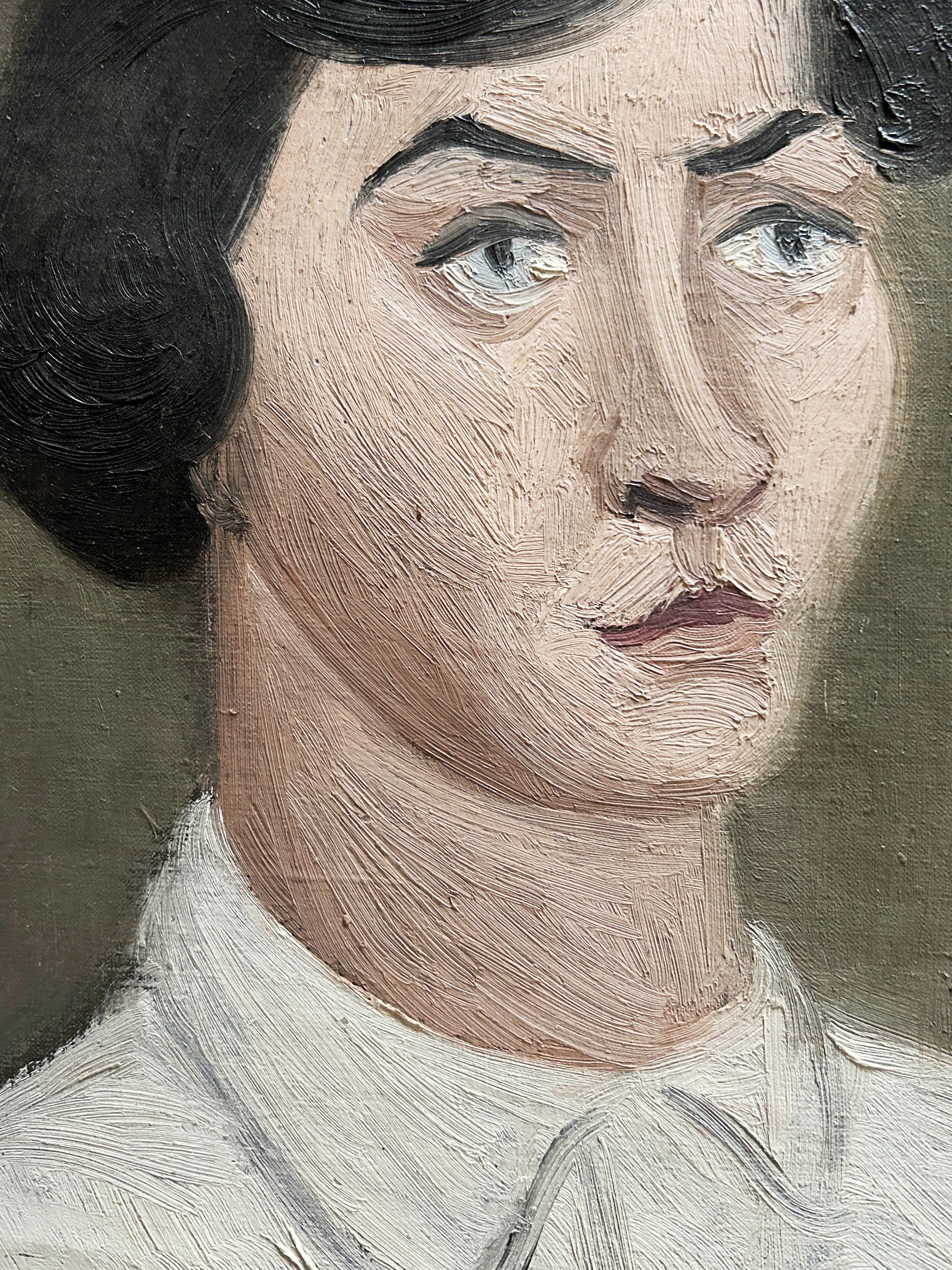 Ritratto di donna, 1950 circa, olio su tela in vendita 1