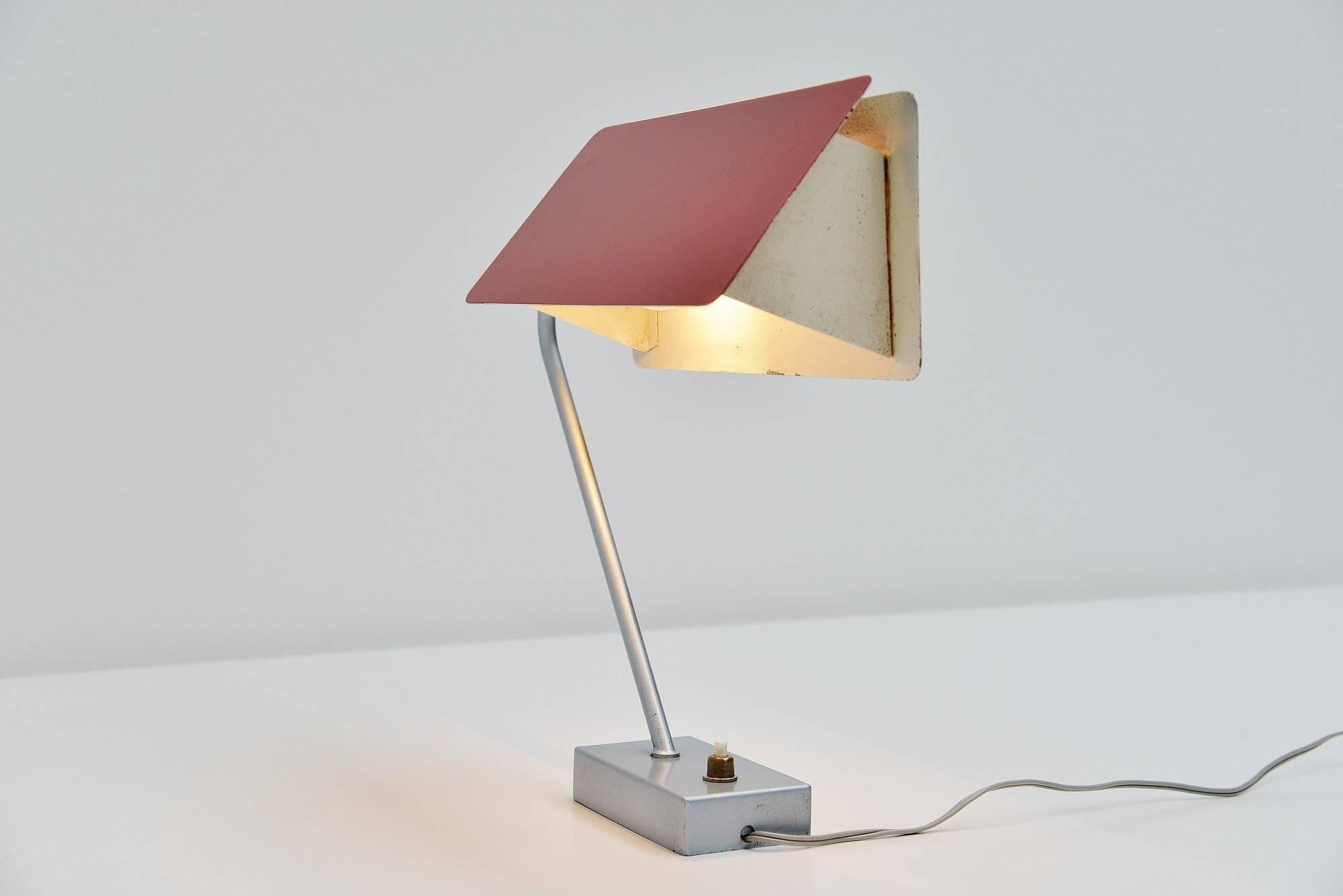 Jacques Biny 238 table lamp Luminalite France, 1958 In Good Condition In Roosendaal, Noord Brabant