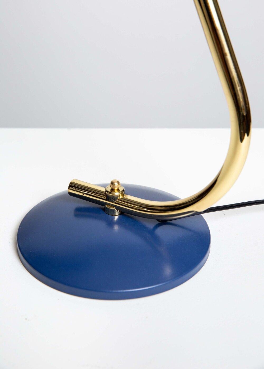 Plated Jacques Biny Attributed Jupiter Desk Lamp for Aluminor For Sale