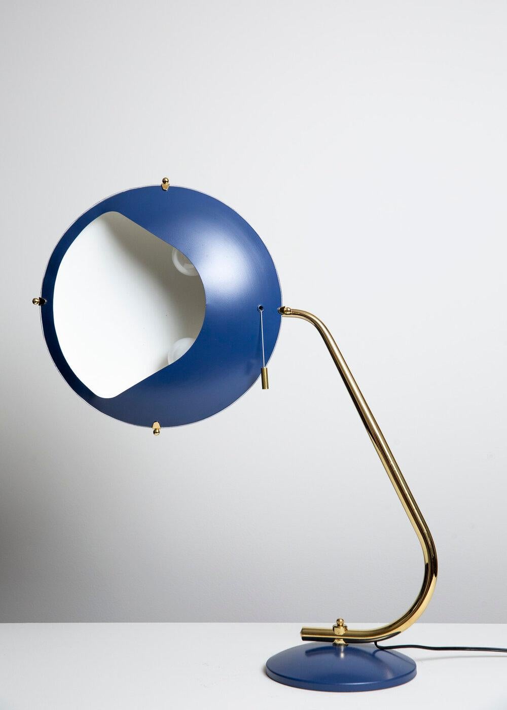 Mid-20th Century Jacques Biny Attributed Jupiter Desk Lamp for Aluminor For Sale