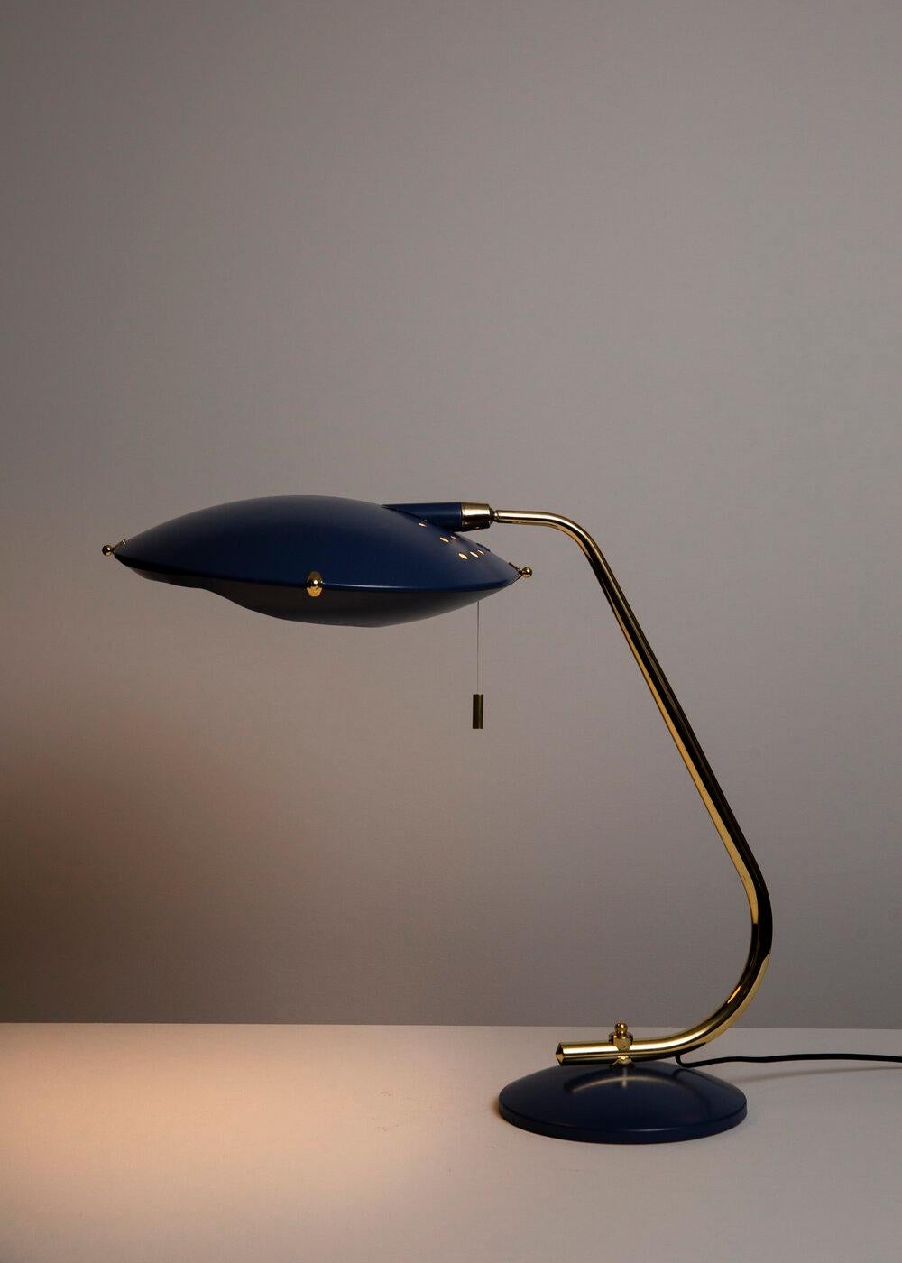 Jacques Biny Attributed Jupiter Desk Lamp for Aluminor For Sale 1