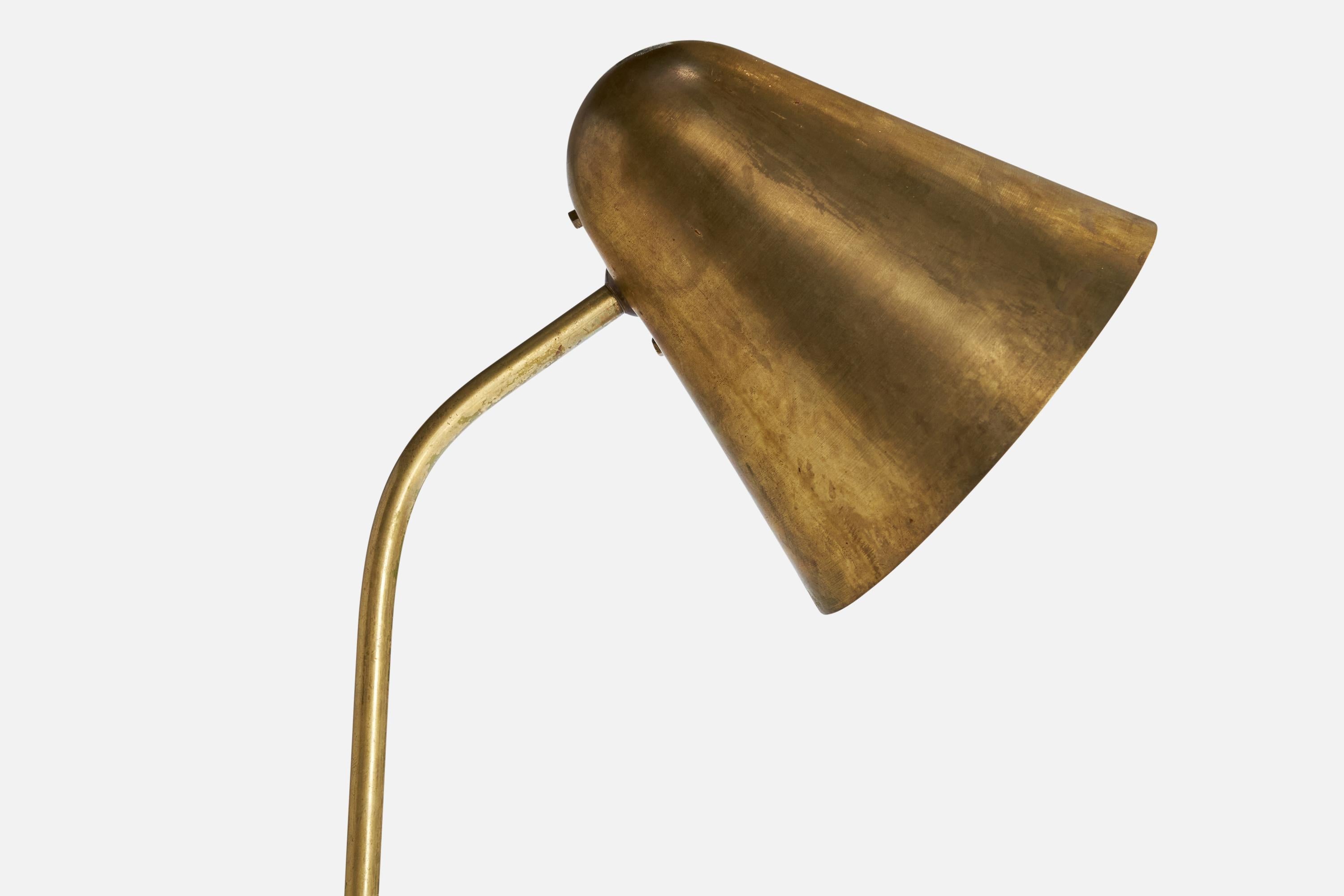 Jacques Biny Attribution, Tischlampe, Messing, Frankreich, 1950er Jahre im Zustand „Gut“ im Angebot in High Point, NC
