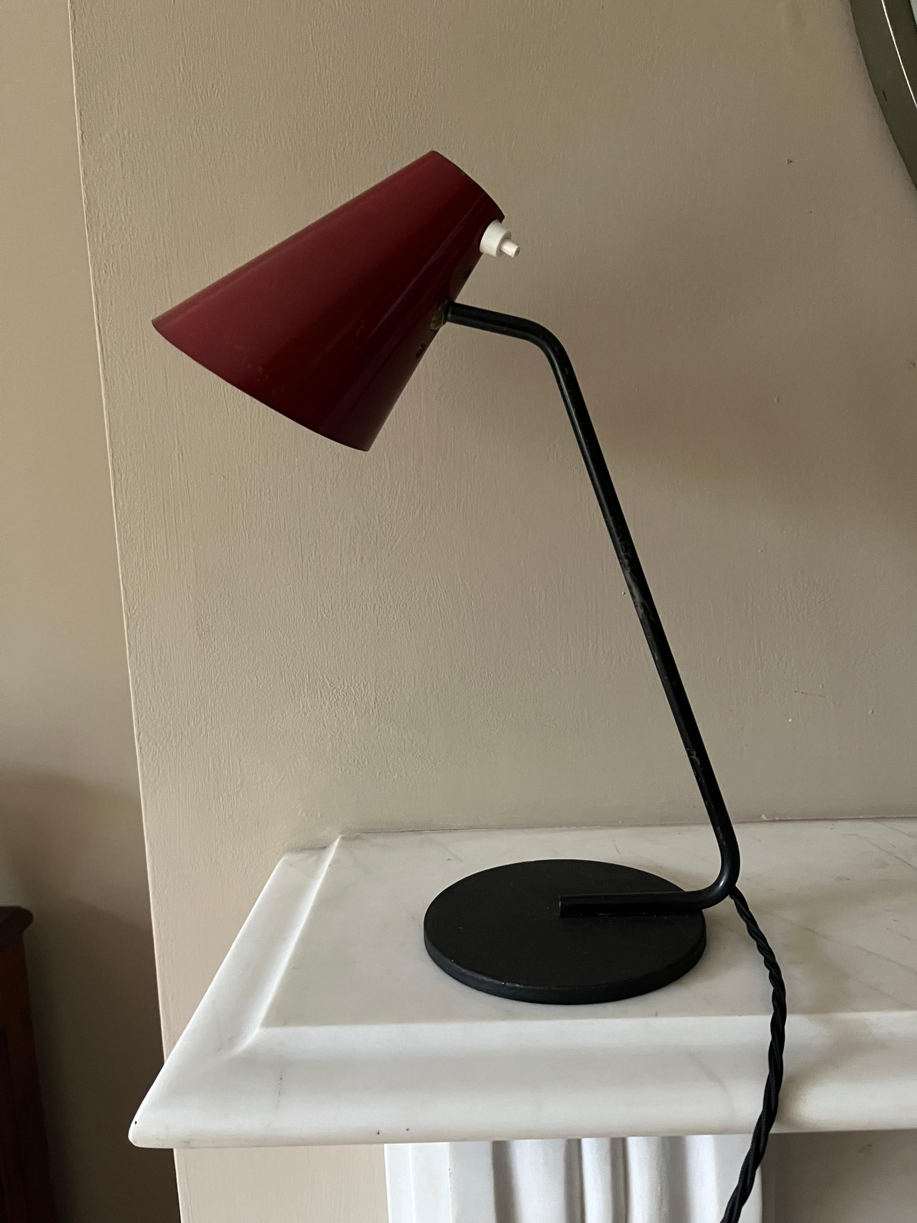 Mid-Century Modern Jacques Biny desk lamp c.1950’s For Sale