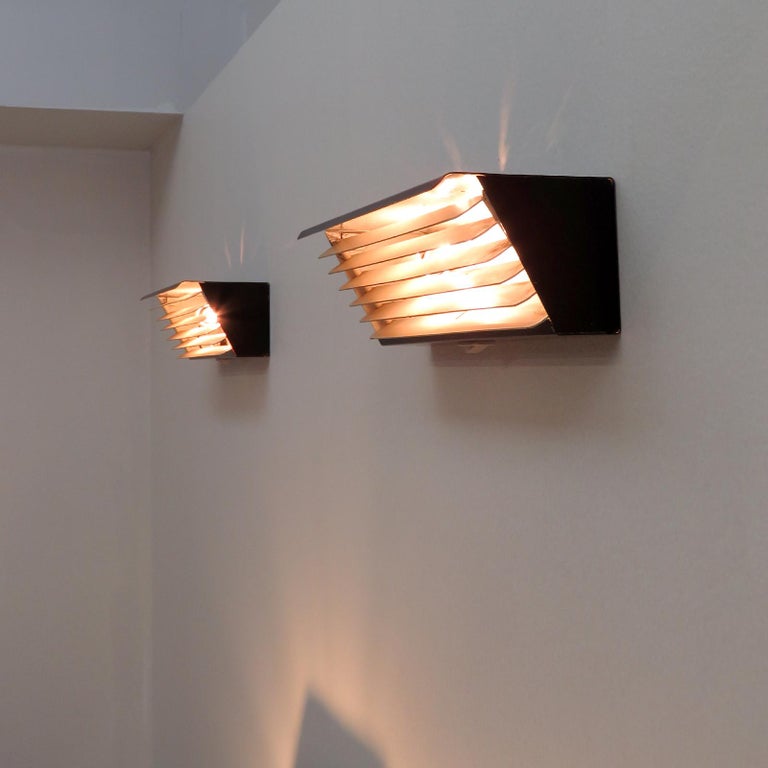 Jacques Biny for Luminalite Edition Model '212' Wall Lights For Sale 2