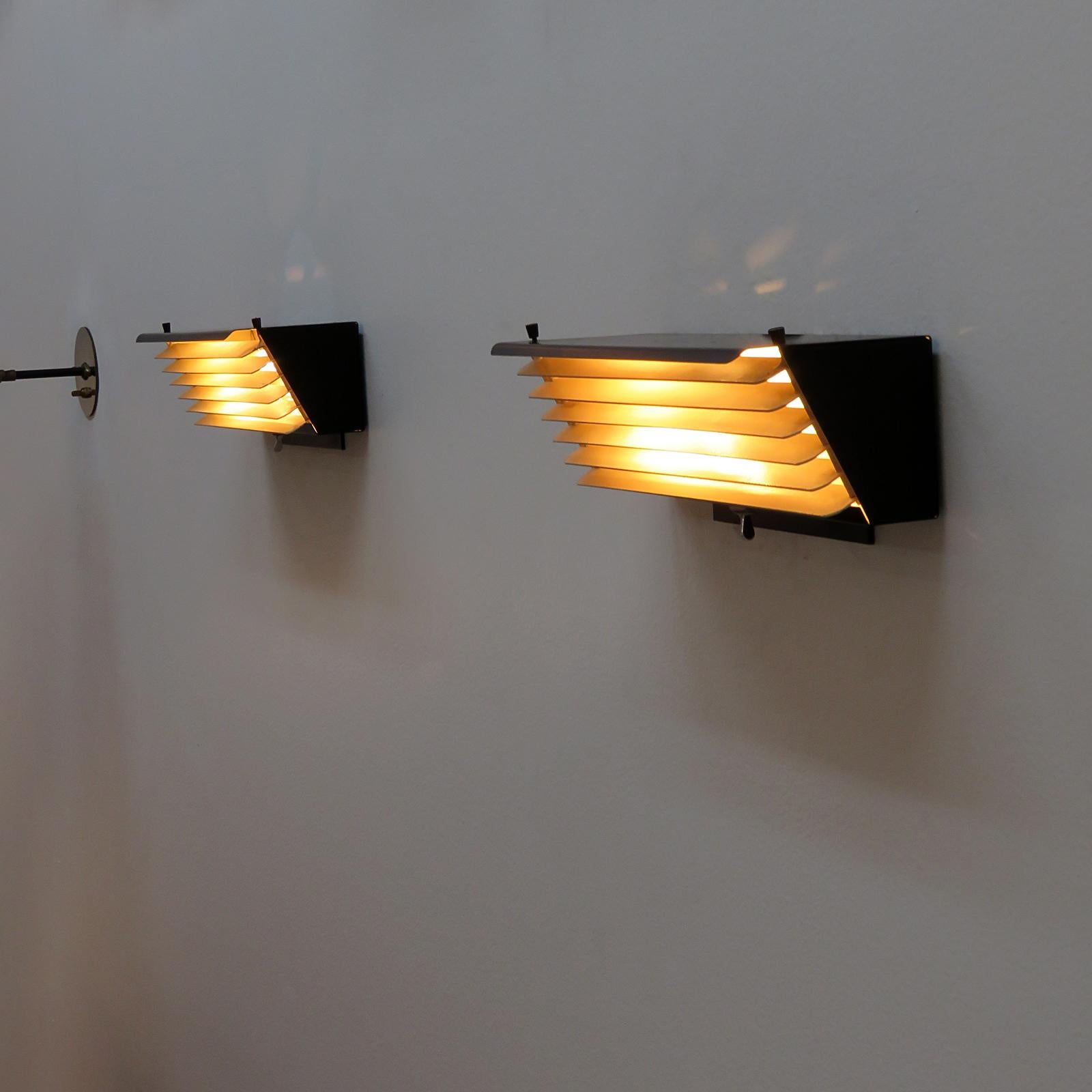 Jacques Biny for Luminalite Edition Model '212' Wall Lights 2