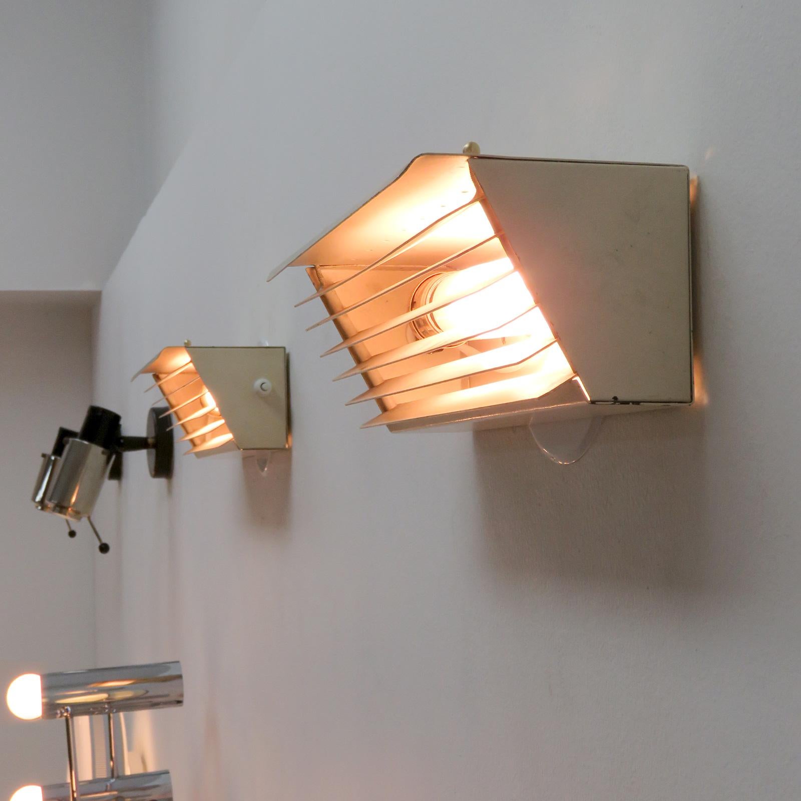Brass Jacques Biny for Luminalite Edition Model '212' Wall Lights