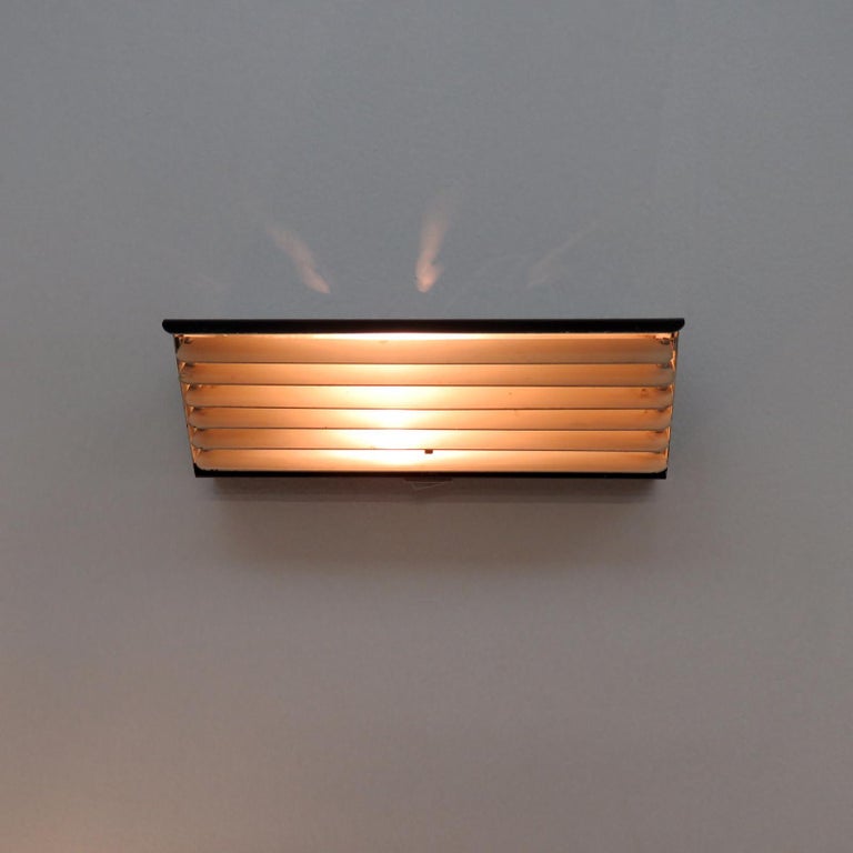 Metal Jacques Biny for Luminalite Edition Model '212' Wall Lights For Sale