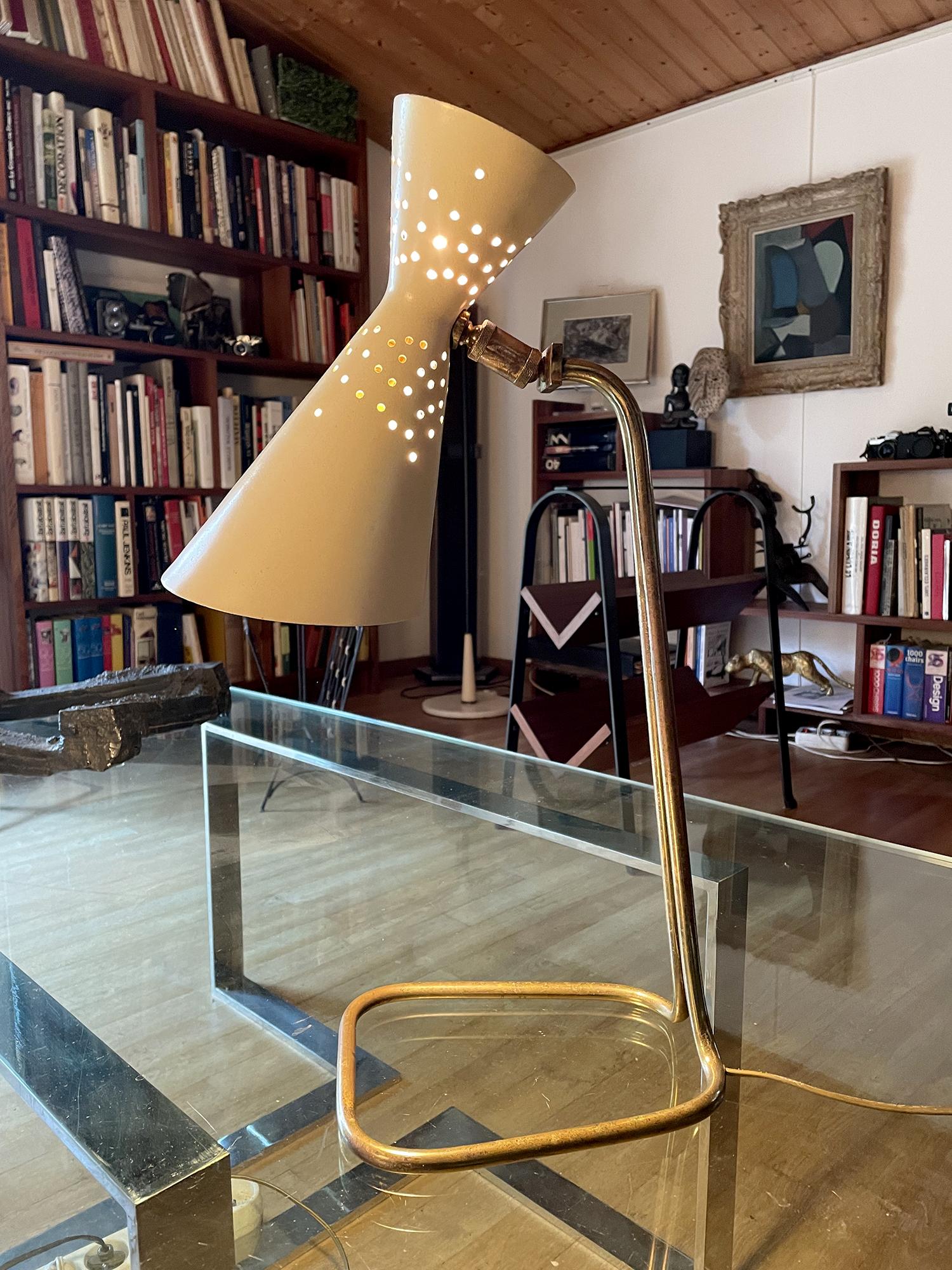 Jacques Biny, Large Diabolo Reflector Lamp, France 1950 For Sale 3