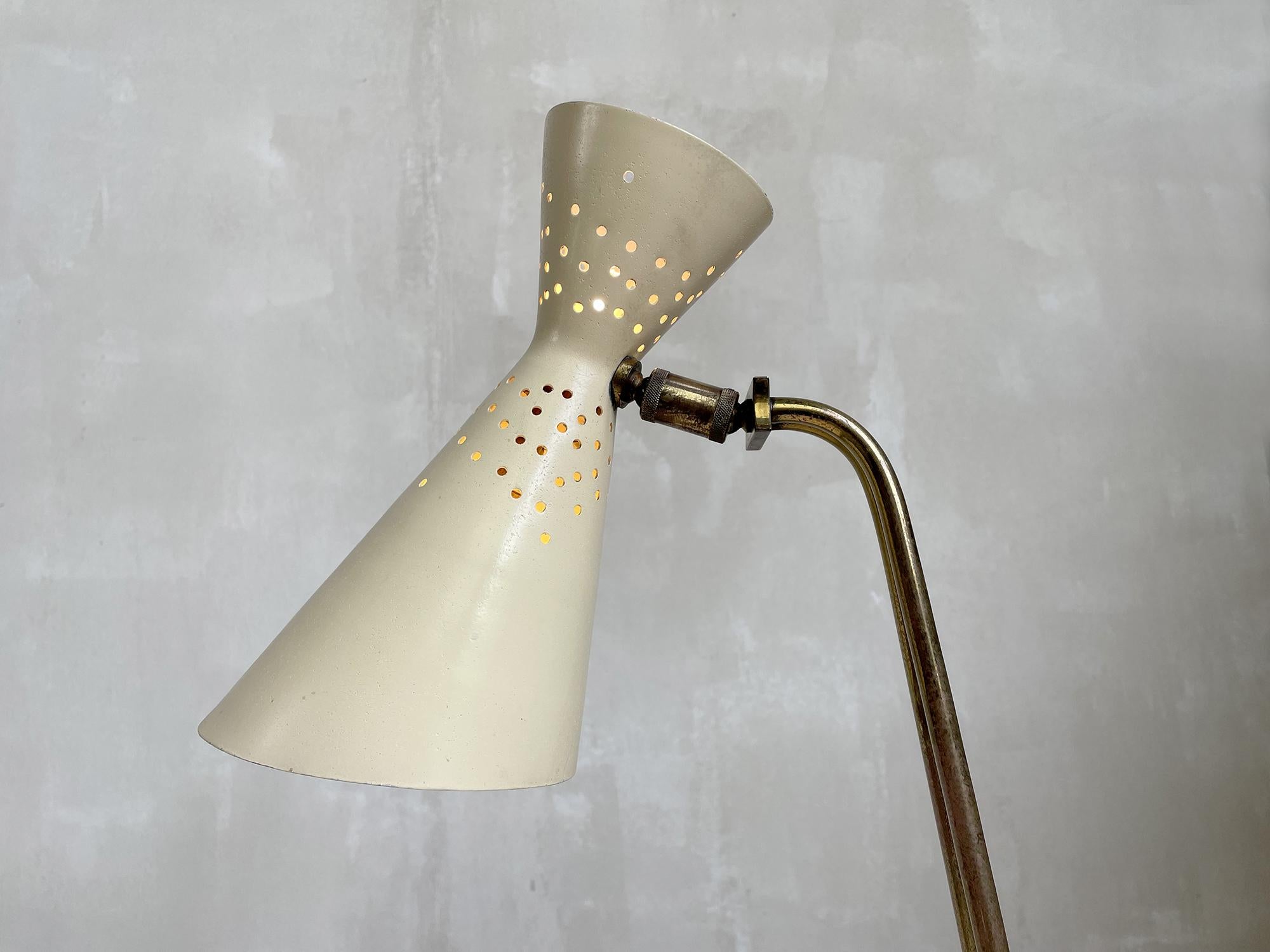 Mid-Century Modern Jacques Biny, Large Diabolo Reflector Lamp, France 1950 For Sale