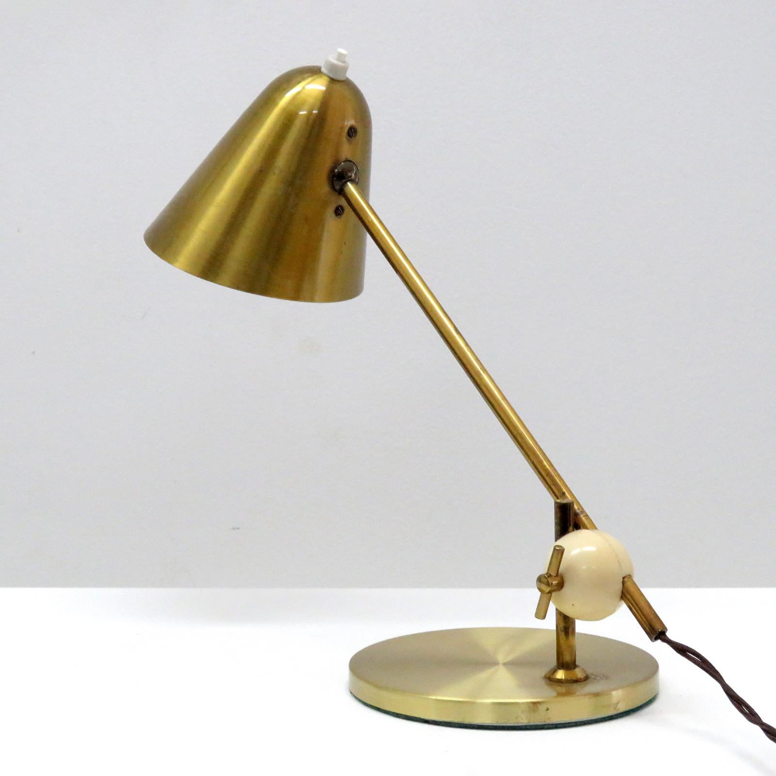 Brass Jacques Biny Table Lamp, 1950