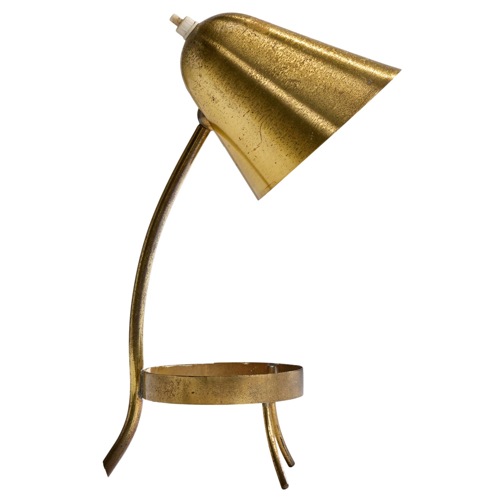 Jacques Biny, lampe de table, laiton, France, années 1950 en vente