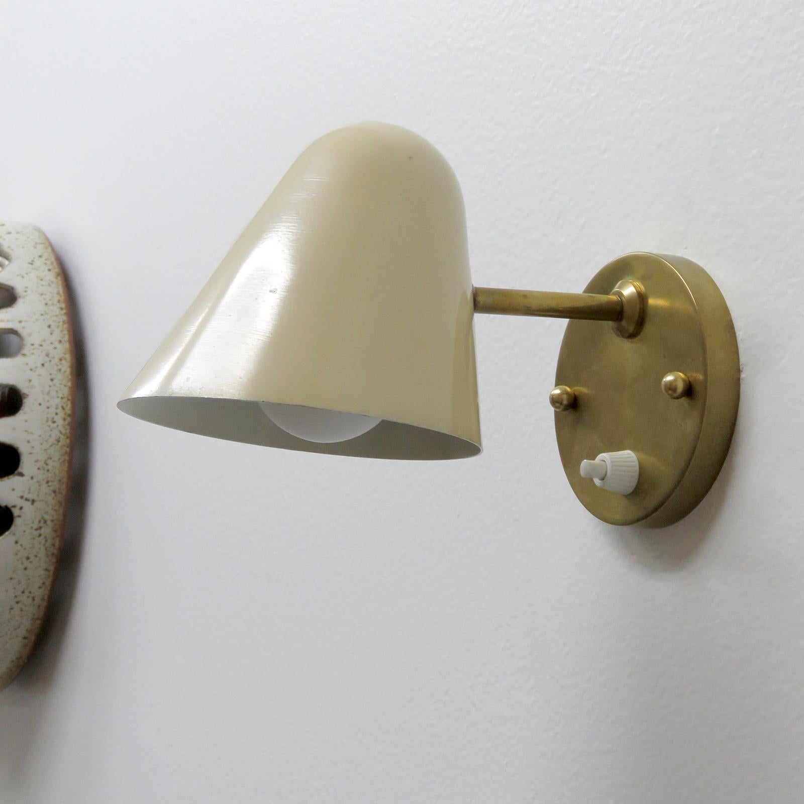 Enameled Jacques Biny Wall Light, 1950 For Sale
