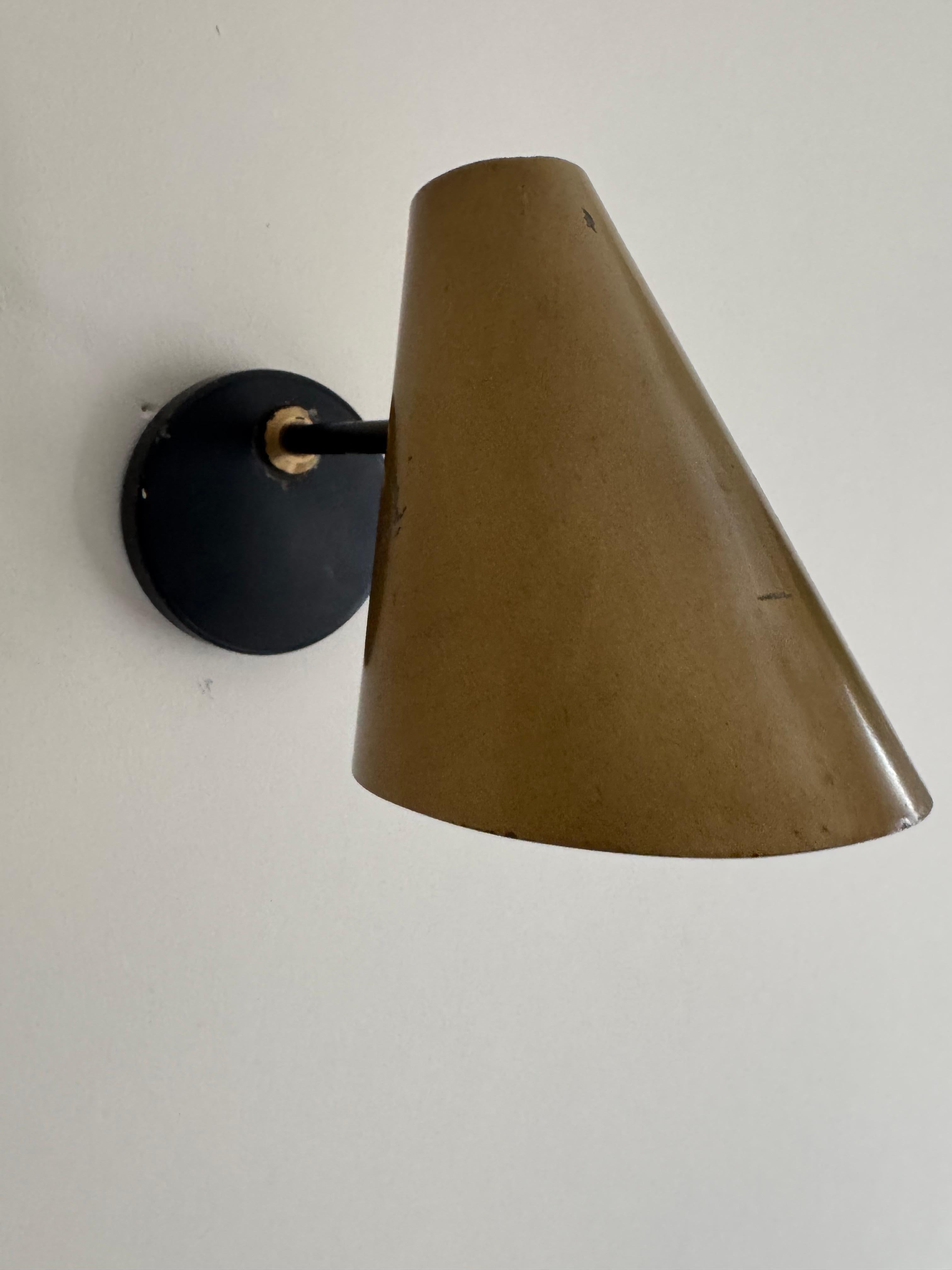 Métal Jacques Biny wall light c.I.C. en vente