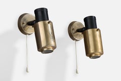 Jacques Biny, Appliques, laiton, métal, verre, France, années 1950