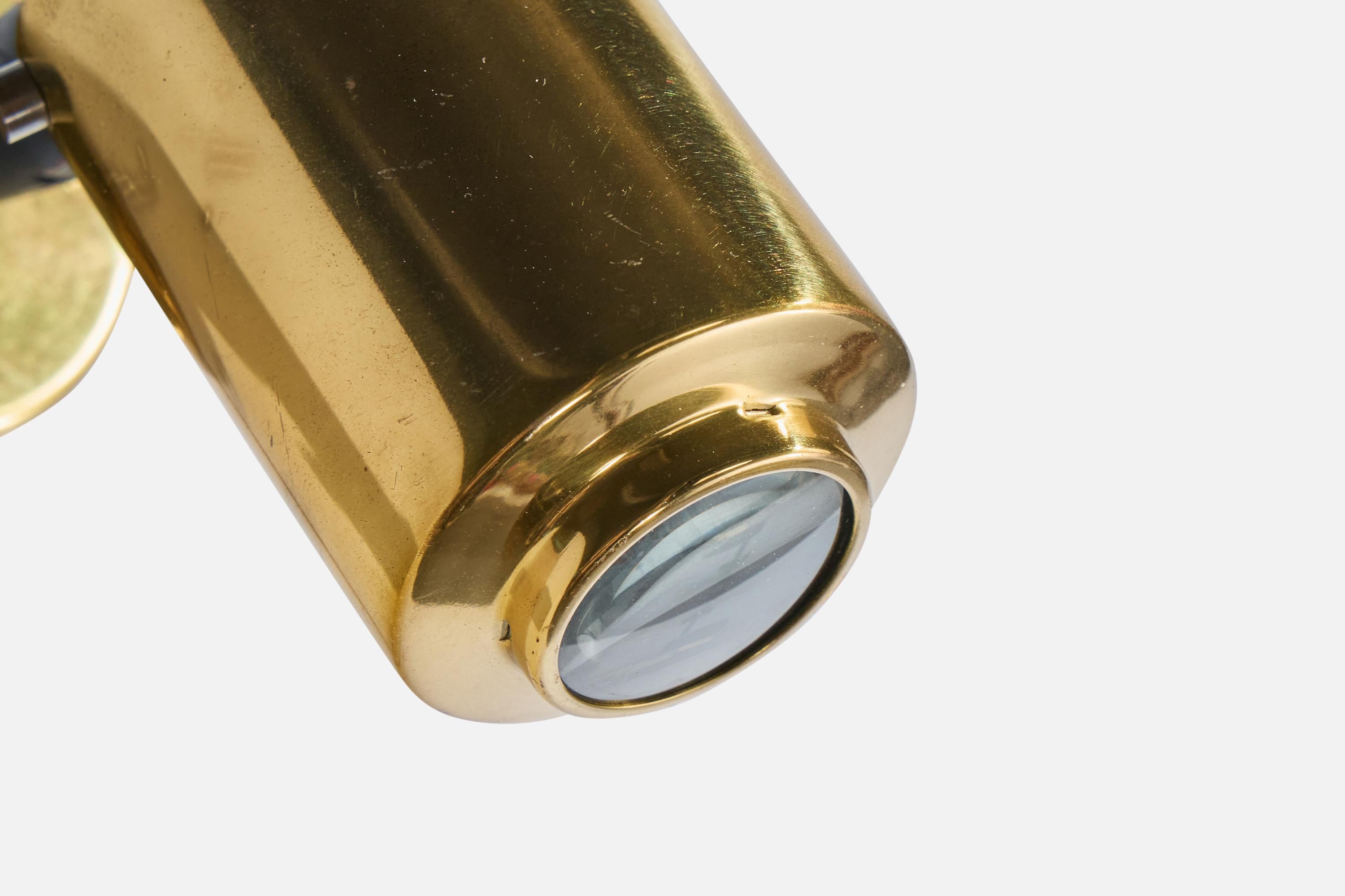 Jacques Biny, Apliques, Latón, Metal, Vidrio, Francia, Años 50 en venta 2