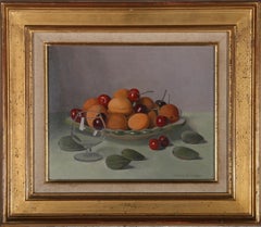 Retro Jacques Blanchard (1912-1992) - French School Oil, Red Cherries & Apricots