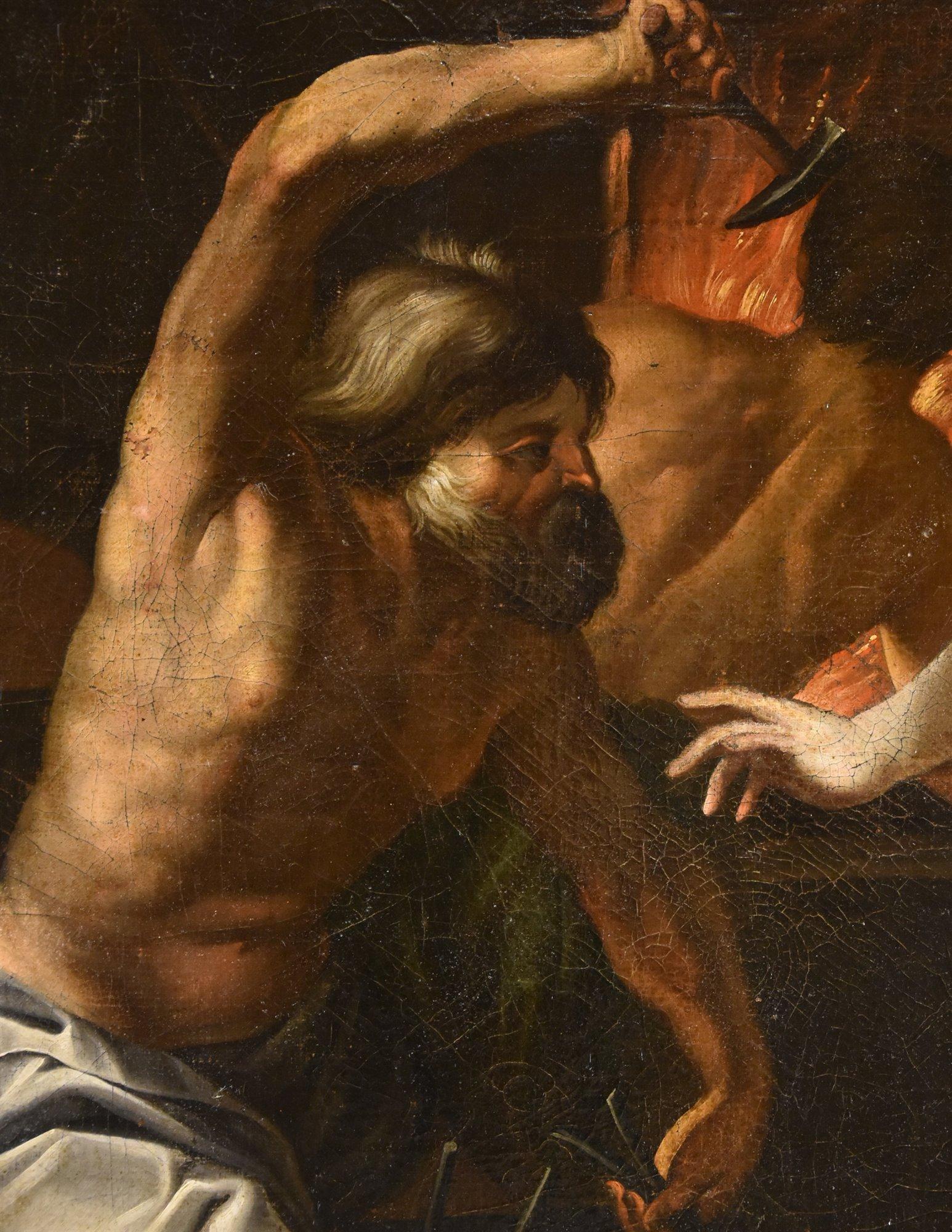 THETIS Hephaistos Blanchard Mythologische Malerei Öl auf Tisch 17. Jahrhundert Französisch im Angebot 7