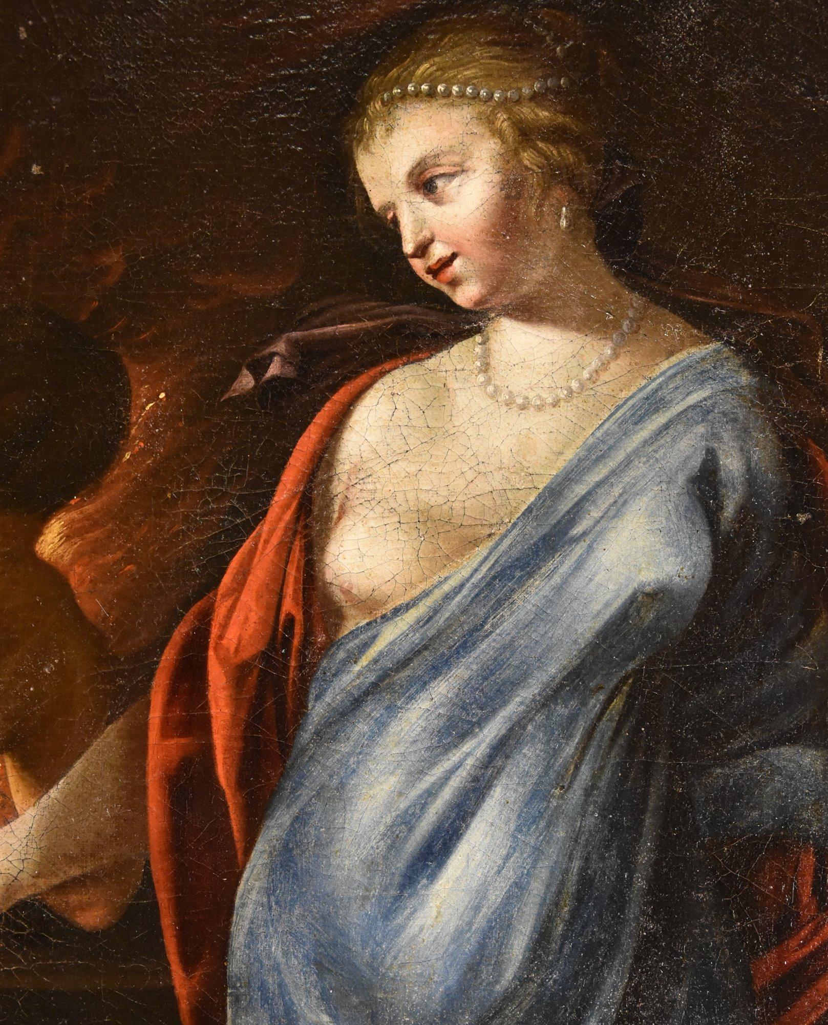 THETIS Hephaistos Blanchard Mythologische Malerei Öl auf Tisch 17. Jahrhundert Französisch im Angebot 8