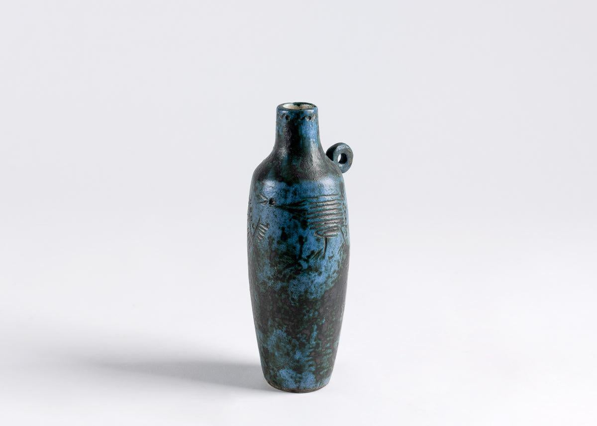 Vase aus glasierter Keramik von Jacques Blin.