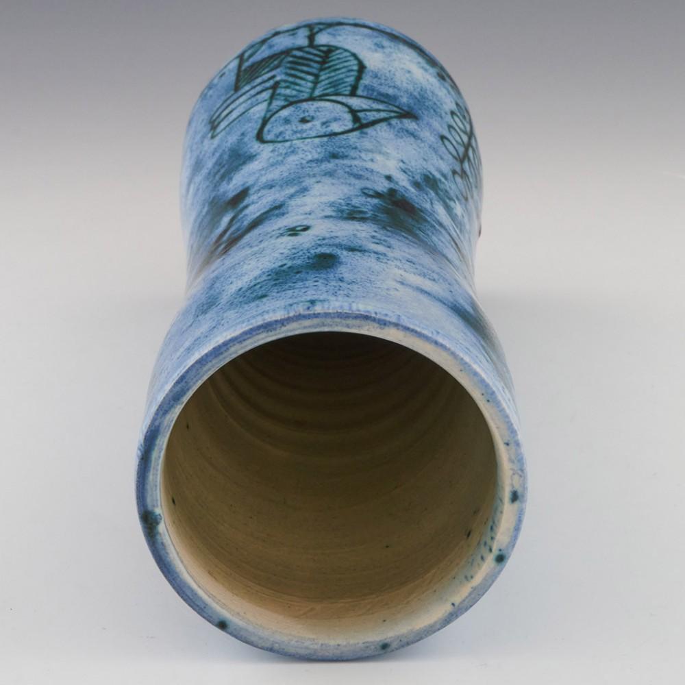 Pottery Jacques Blin Blue Vase, c1965