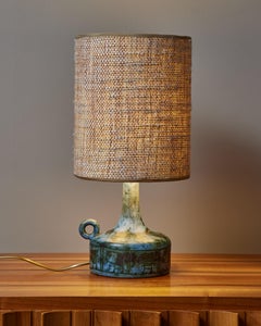 Jacques Blin Bottle Shaped Ceramic Table Lamp