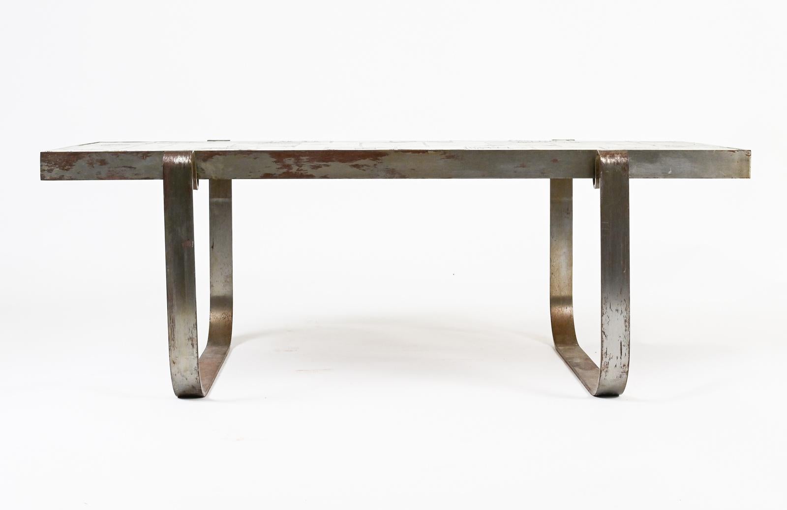 Mid-20th Century Jacques Blin Ceramic Low Table
