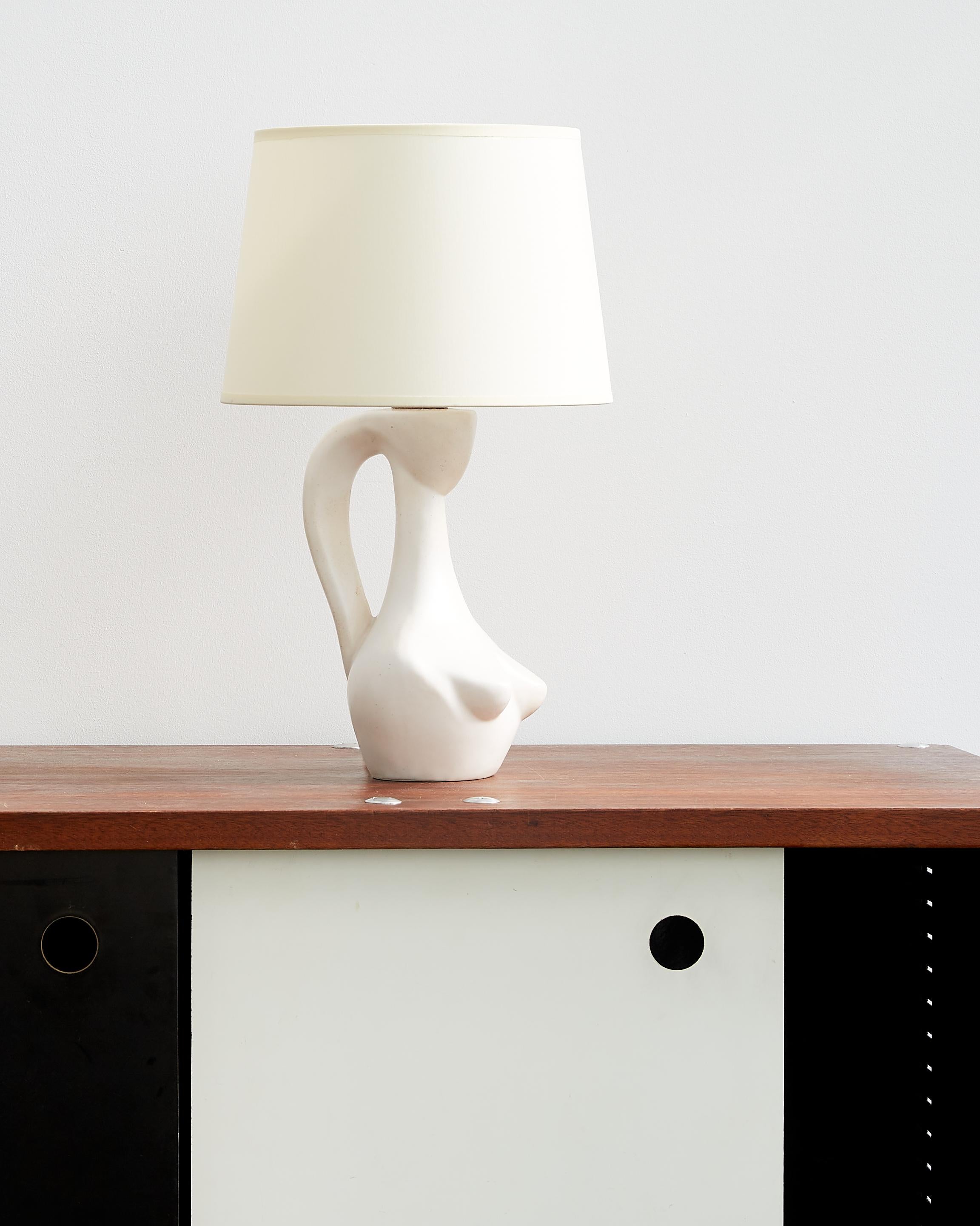 20th Century Jacques Blin Ceramic Table Lamp c.1950 For Sale